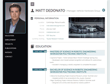 Tablet Screenshot of mattdedonato.com